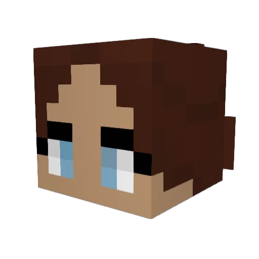 xolexaxo Minecraft avatar head, 3D render
