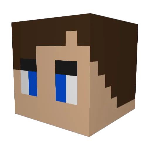 xoliverevilox Minecraft avatar head, 3D render
