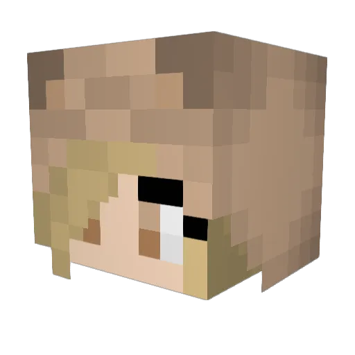 xoliviaaaaaa Minecraft avatar head, 3D render