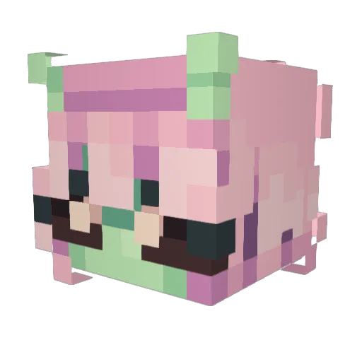 xomoondrop Minecraft avatar head, 3D render