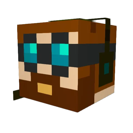 xoneman Minecraft avatar head, 3D render