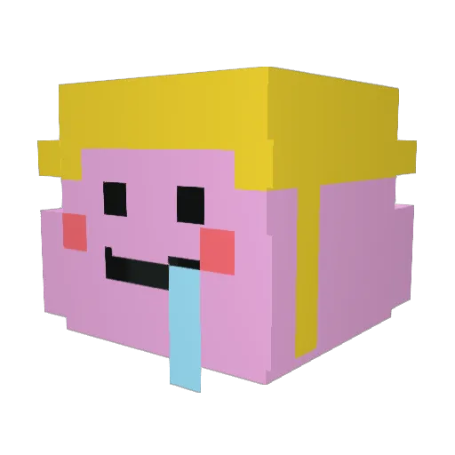 xongoo_ Minecraft avatar head, 3D render