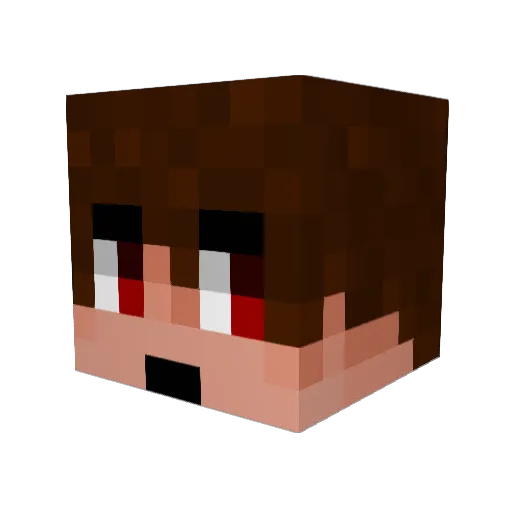 xoower Minecraft avatar head, 3D render