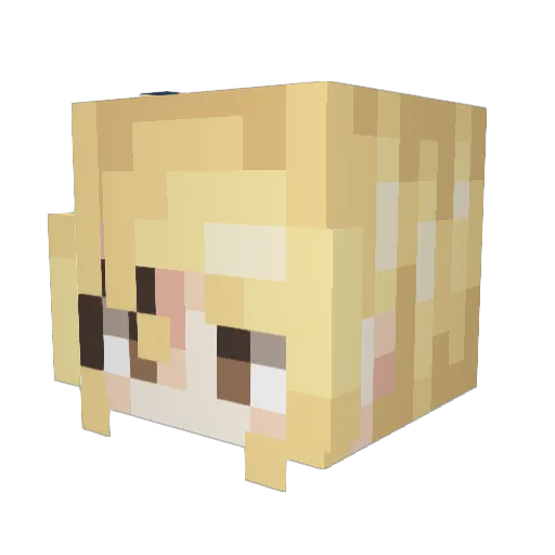 xopriya Minecraft avatar head, 3D render