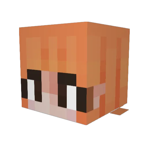 xorach Minecraft avatar head, 3D render