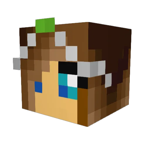 xorainbow Minecraft avatar head, 3D render