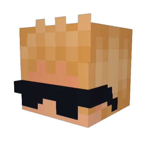 xorasop Minecraft avatar head, 3D render