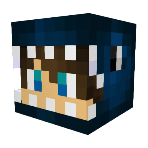 xoryaz Minecraft avatar head, 3D render
