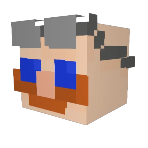 xostrikerz Minecraft avatar head, 3D render