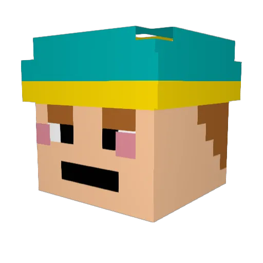 xoviral Minecraft avatar head, 3D render