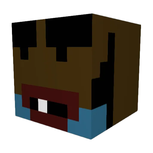 xox232 Minecraft avatar head, 3D render