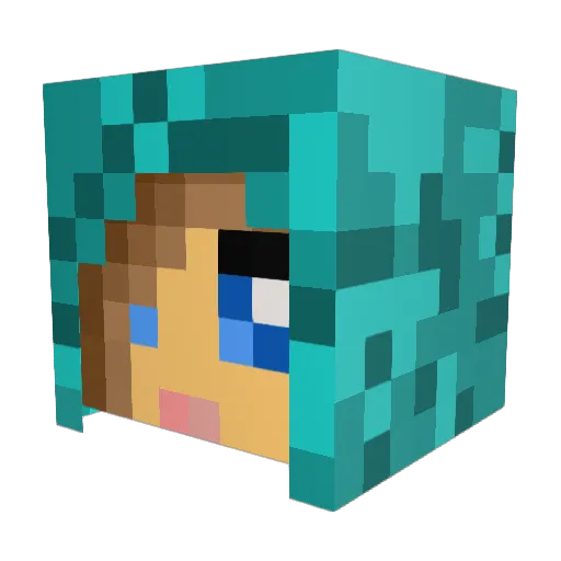 xoxJessxox Minecraft avatar head, 3D render