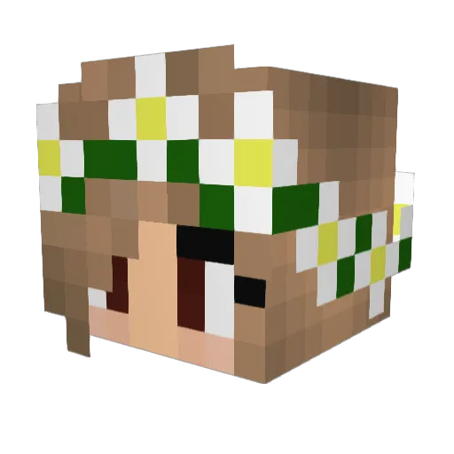xoxLisaa Minecraft avatar head, 3D render