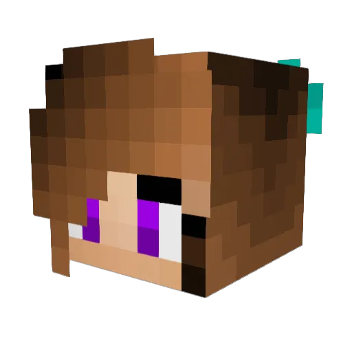 xoxLynda Minecraft avatar head, 3D render