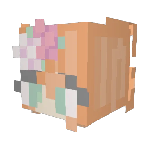 xoxoaritv Minecraft avatar head, 3D render