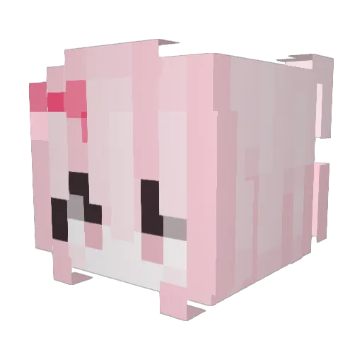 xoxob Minecraft avatar head, 3D render