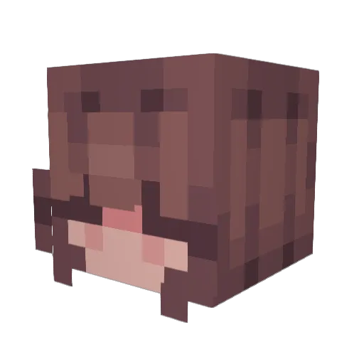 xoxobloom Minecraft avatar head, 3D render