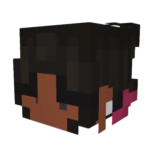 xoxogsspgrl Minecraft avatar head, 3D render
