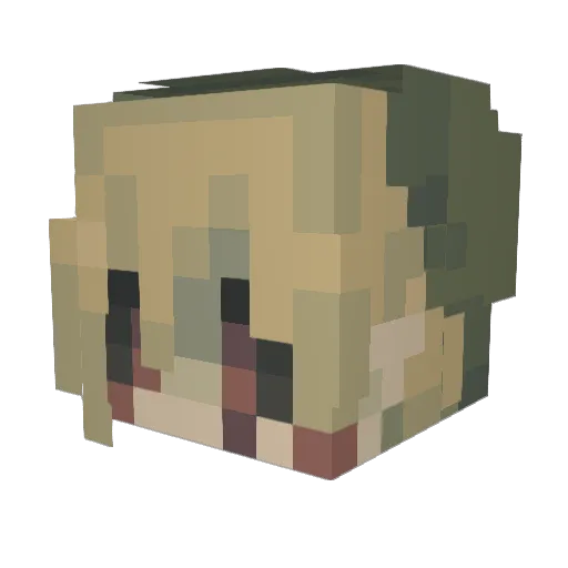 xoxol1a Minecraft avatar head, 3D render