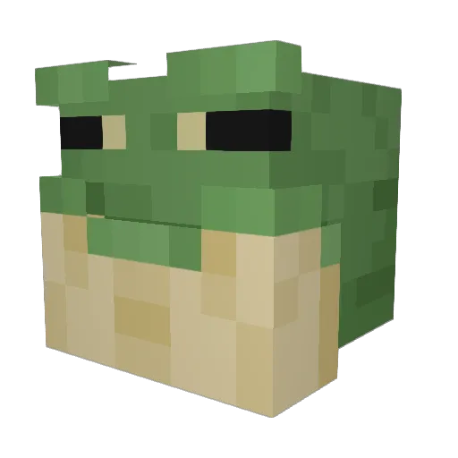 xpFrog Minecraft avatar head, 3D render