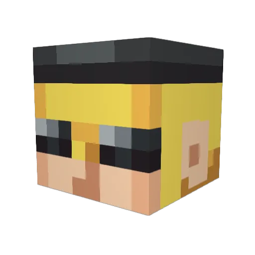 xpazooz Minecraft avatar head, 3D render