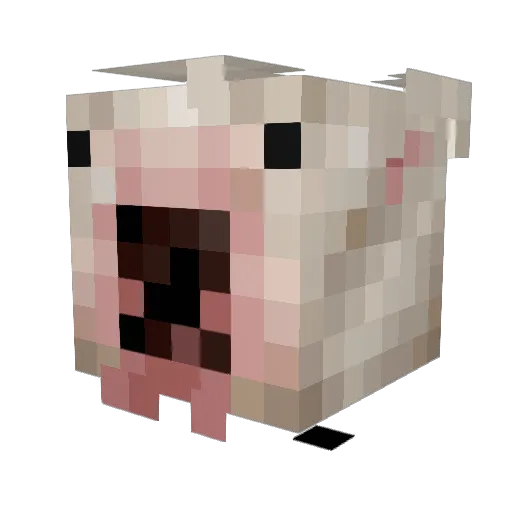 xpeachypeach Minecraft avatar head, 3D render