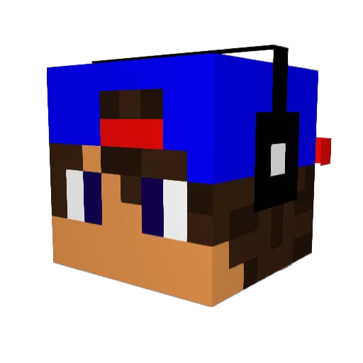 xperth2 Minecraft avatar head, 3D render