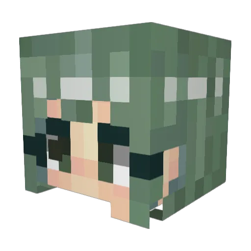 xpiai Minecraft avatar head, 3D render