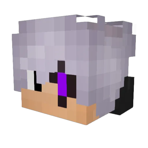 xpiid Minecraft avatar head, 3D render