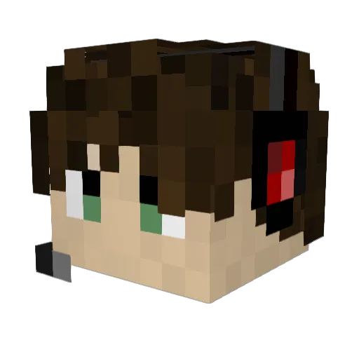 xpj6666 Minecraft avatar head, 3D render