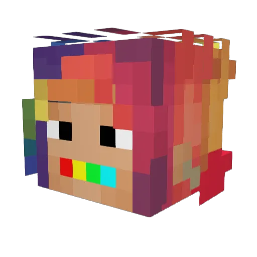 xplict666 Minecraft avatar head, 3D render