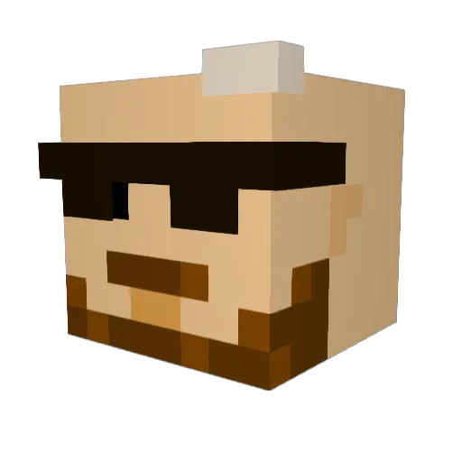 xplo_pringle Minecraft avatar head, 3D render