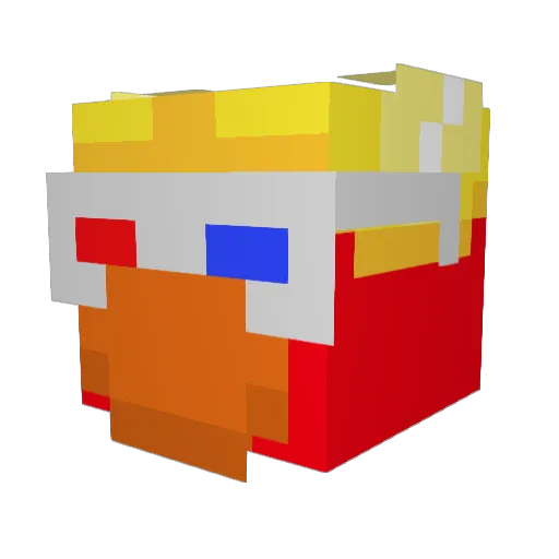 xpmine2323 Minecraft avatar head, 3D render