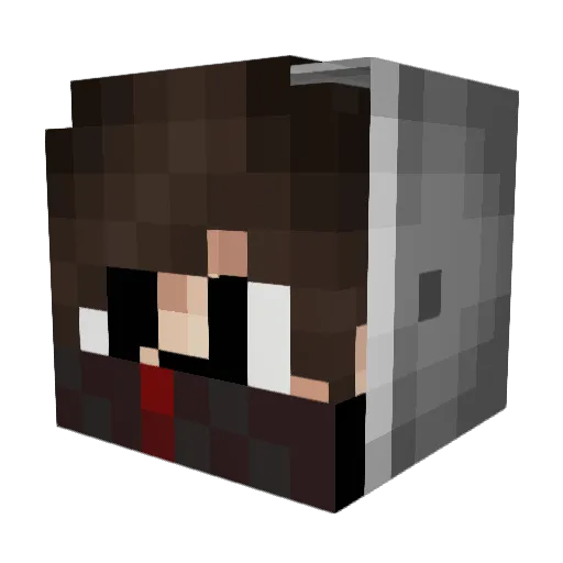 xpojhonx Minecraft avatar head, 3D render