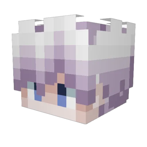 xpolletex Minecraft avatar head, 3D render
