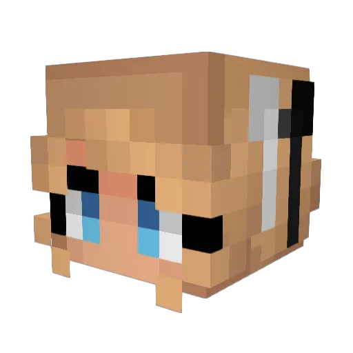 xpommiusx Minecraft avatar head, 3D render