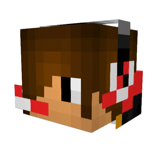 xpopxz Minecraft avatar head, 3D render