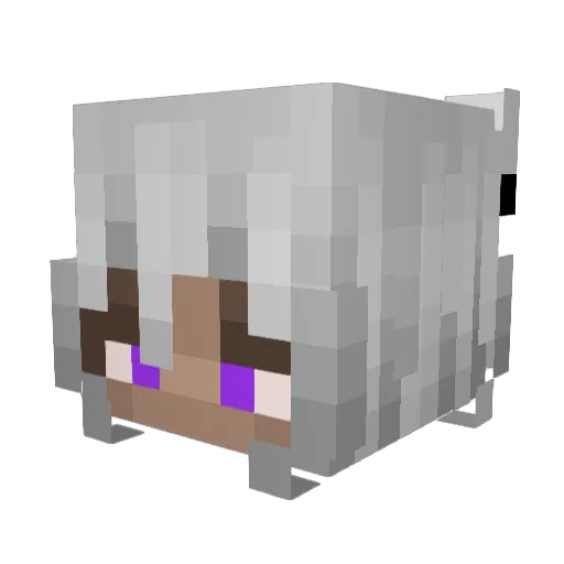 xqMoon Minecraft avatar head, 3D render