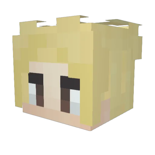 xqcDitch Minecraft avatar head, 3D render