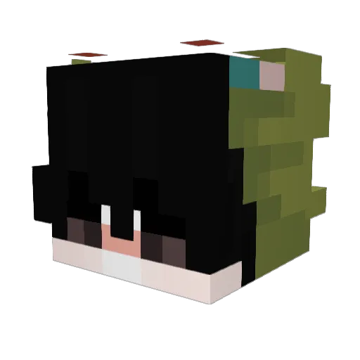 xqder Minecraft avatar head, 3D render