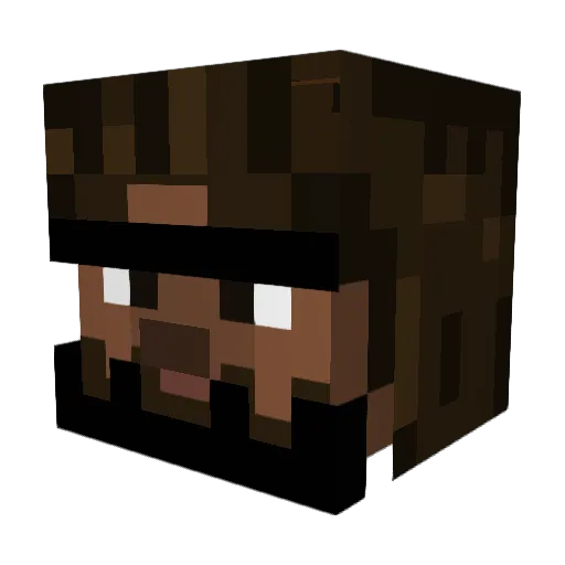xqhq Minecraft avatar head, 3D render