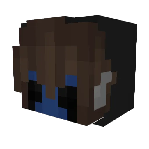 xqko Minecraft avatar head, 3D render