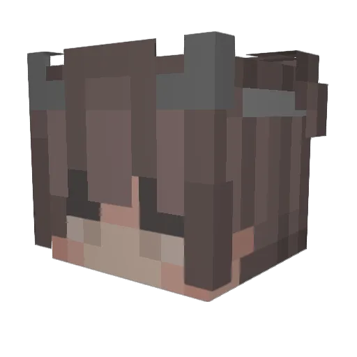 xqmii Minecraft avatar head, 3D render