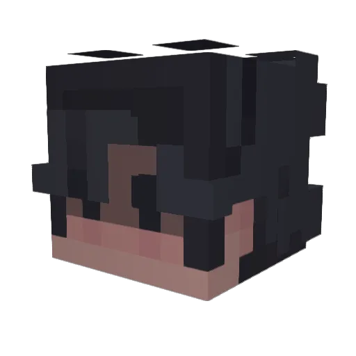 xqpr Minecraft avatar head, 3D render