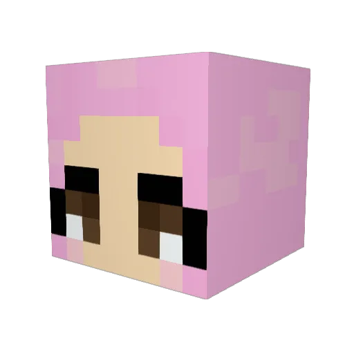xqsekx Minecraft avatar head, 3D render