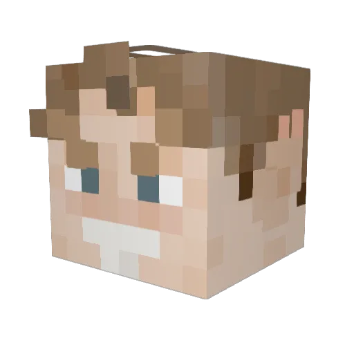xqtheo Minecraft avatar head, 3D render