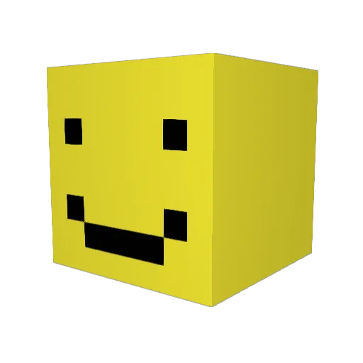 xqwertyx Minecraft avatar head, 3D render