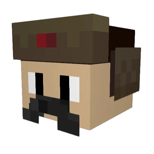 xqxzi_ Minecraft avatar head, 3D render