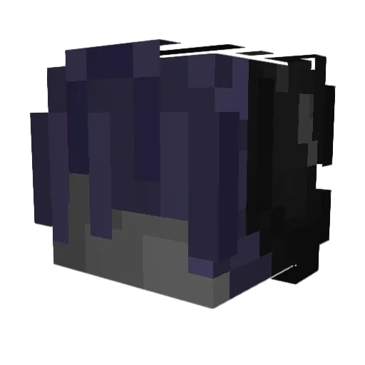 xqzmie Minecraft avatar head, 3D render
