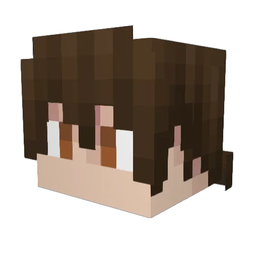 xr6 Minecraft avatar head, 3D render